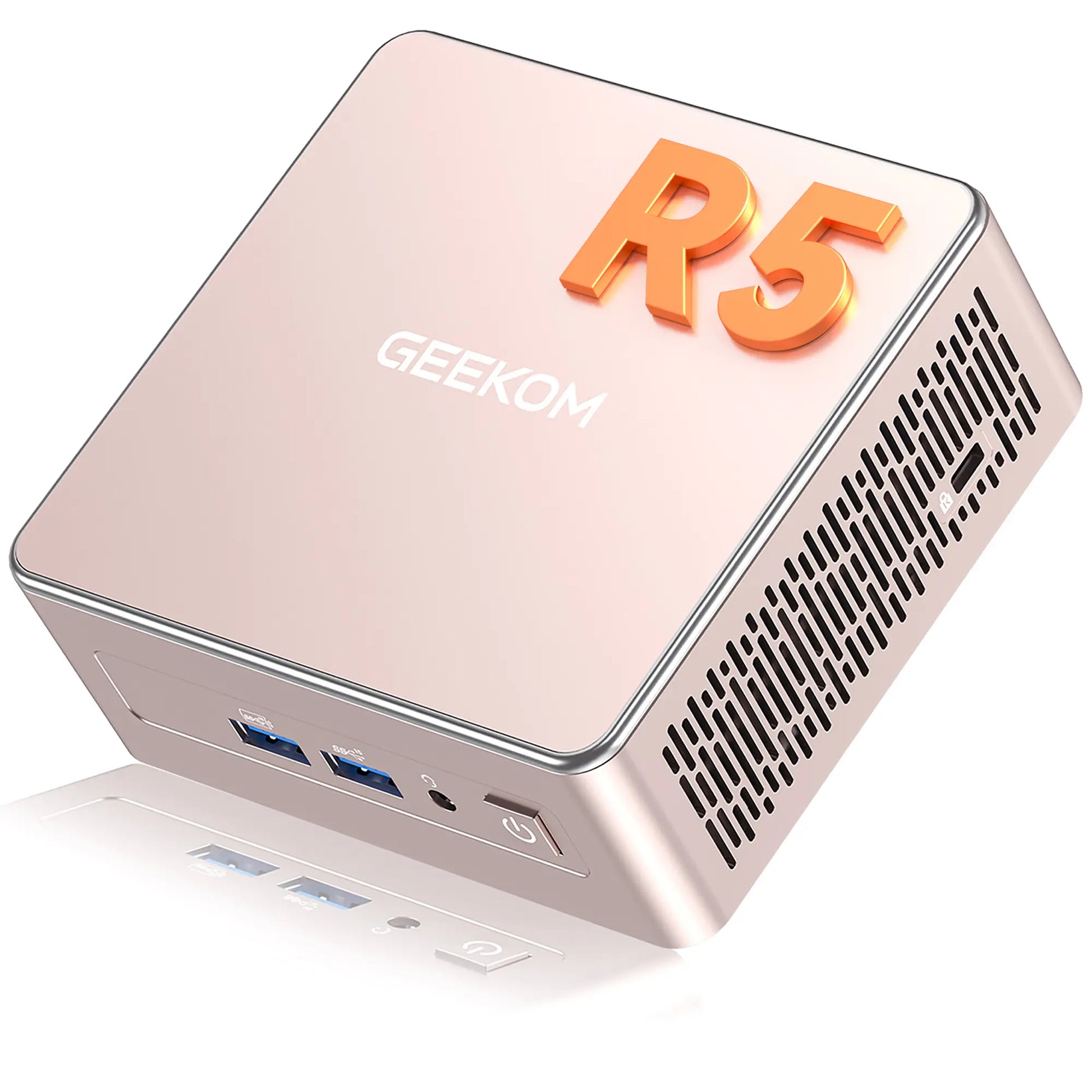 GEEKOM A5 2027 Edition Mini PC with AMD Ryzen 7 7730U, 16GB RAM, 512GB SSD, Upgradeable to 64GB, Windows 11 Pro, 3-Year Warranty, WiFi 6, Bluetooth, HDMI, 2 USB-C Ports, 4K Display - Ideal for Home Office and Light to Moderate Gaming